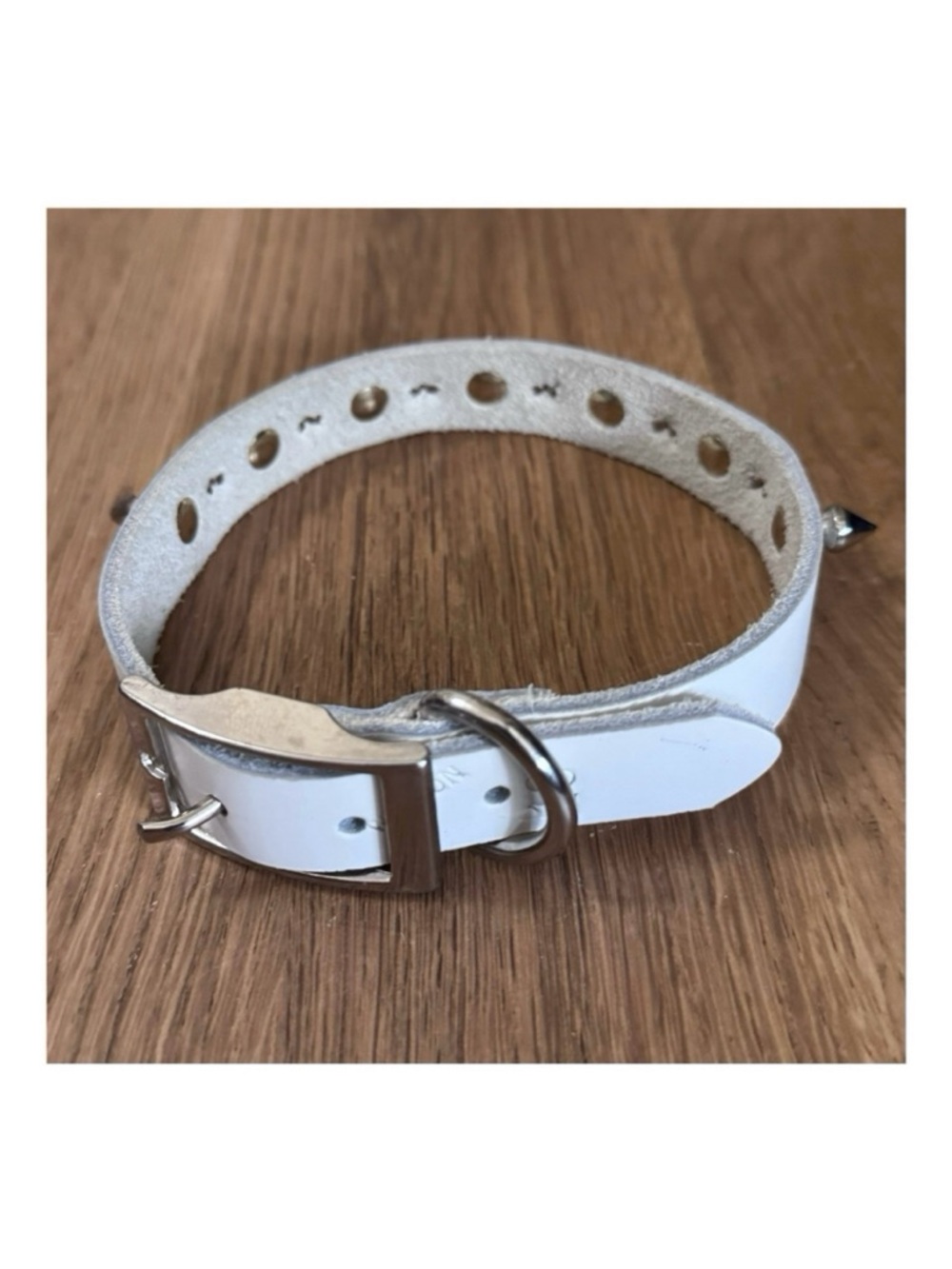 NWOT Wilson Leather Spiked Dog Collar with Silver Hardware Size 16